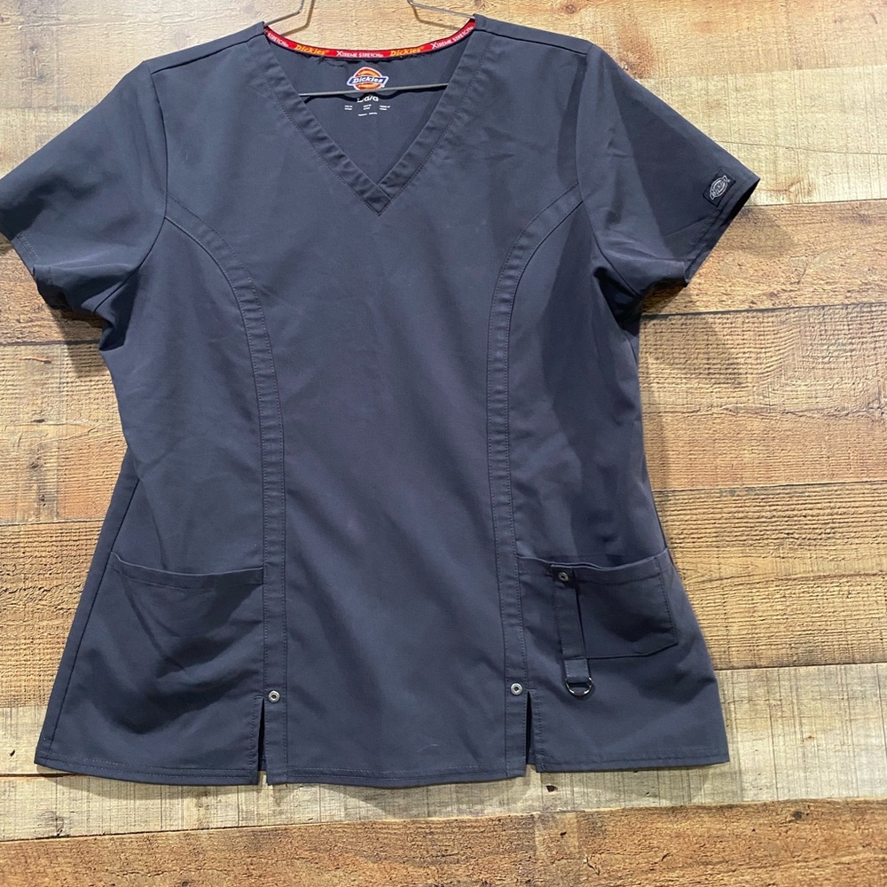 Dickies XTreme Stretch Women's Black Scrub Uniform Top Size Large